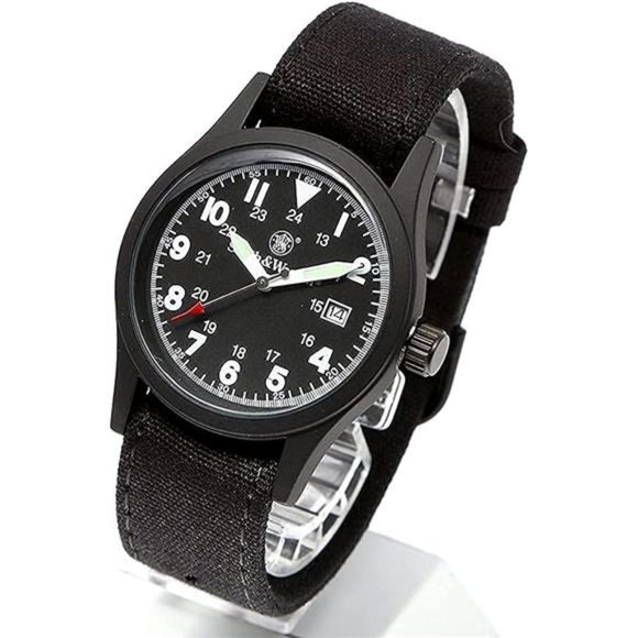 Men's Military Watch, 3 Interchangeable Canvas Straps, 3 ATM Water Resistant - Picture 1 of 12
